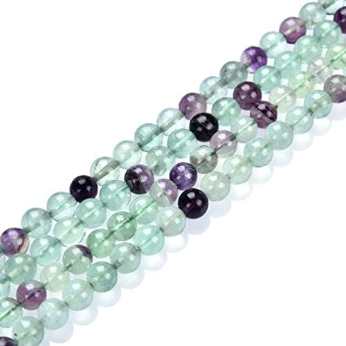 1 Strand Adabele Natural Multi Color Fluorite Healing Gemstone 8mm Round Loose Stone Beads (44-47pcs) for Jewelry Craft Making GY29-8