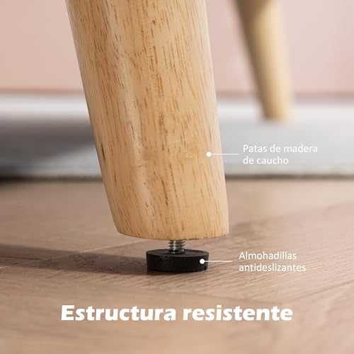 Miniatura 7 de Homcom Sofá De 2 Plazas Tapizado En Terciopelo Sofá De Salón Moderno Con Reposabrazos Y Patas De Madera Carga 240 Kg Para Dormitorio Oficina 114x71x82 Cm Beige