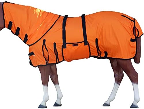 HILASON 69 Inches Horse Ultra Violet Rays Protect Mesh Bug Mosquito Horse Fly Sheet Summer Spring | Fly Sheet | Horse Turnout Sheet | Fly Sheet for Horses | Bug and Mosquito Protection | Fly Sheet for