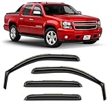 Voron - Protectores de Lluvia de Vidrio Extra duraderos en el Canal para Chevrolet (Chevy) Avalanche 2007-2013, deflectores de Ventana, Viseras de ventilación, 4 Piezas - 200266