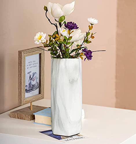 Keramische vaas, steenpatroon decoratieve vaas in stijl bloemenhouder gedroogde bloemenversiering voor thuis kantoor woonkamer handwerk bloemenarrangement, cadeau voor bruiloft housewarming party decoratie - Afbeelding 3