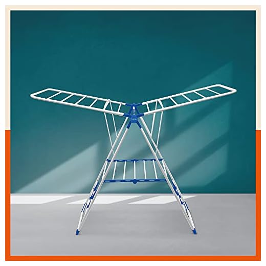 Bathla Mobidry Neo - Foldable Clothes Drying Stand with Weather Resistant Frame (Blue)