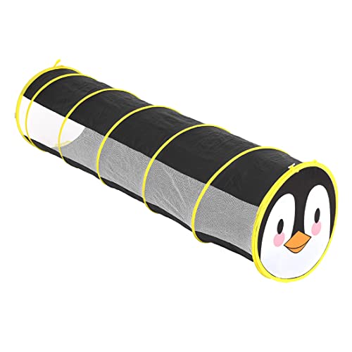 Wembley Tunnel Tent for Kids,Foldable Indoor Outdoor Tunnel for Toddlers,6 Feet Long Tunnel Tent for Kids,Girls&Boys,Pop-Up Activity Toys (Penguin Tunnel),Multicolor, Tent House Theme