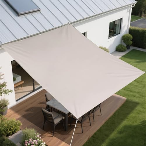 BIGLOONG 日除けシェード 日よけ 暑さ対策 雨除け撥水防水 サンシェード 400Dポリエステル ハトメ式強度UP PU塗装 紫外線UVカット ベランダ オーニング 芝生 庭園 プール 池 デッキ カイルヤード 中庭 裏庭 ドアヤード 公園 カーポート パーゴラ サンドボックス