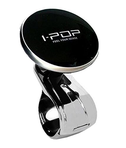 ROCO I-Pop Car Steering Knob Black For Nissan Datsun go Spinner Knob Made in Korea with Heavy gauge clamp with rubber IPOP Car Door Guard