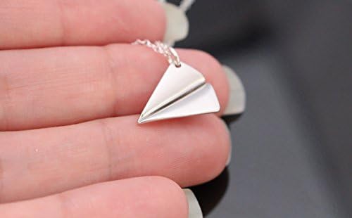 Folded Paper Plane Necklace