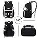 QHRIDS Girls Backpack Aesthetic Laptop Backpacks Kawaii Large Bookbag Anime Casual Travel Daypack,Black