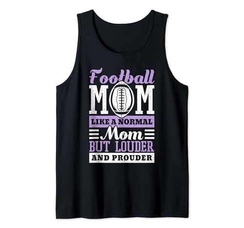 Football Mom Proud Sports Supporter Funny Mommy Camiseta sin Mangas