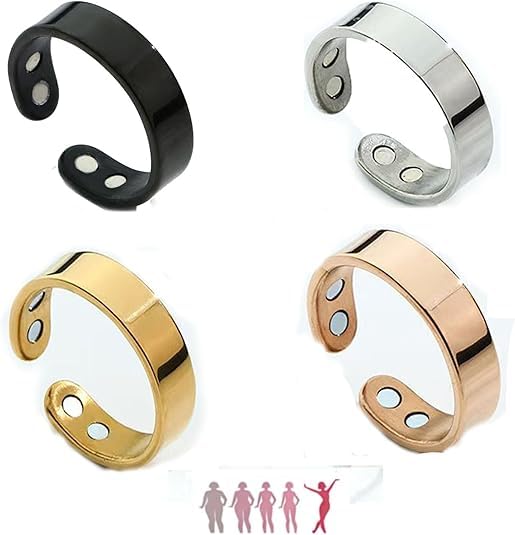 TiFluFlue Vayro Ring Adjustable Open Lightweight RingsOriginal Mgntc Wellness Rings For Women Ring For Women Men Health Jewelry Gifts (Gold&Silver&Rose&Black)