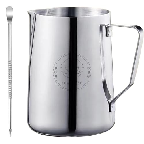 50oz Milk Frothing Pitcher, 1500ml Milk Frother Cup, 50 Oz milk Steamer Cup, Stainless Steel Pitchers, Milk Jug, Milk Frother Pitcher, Espresso Steaming Pitchers, Espresso Machine Accessories