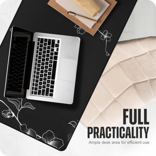 Image of VAAYU Multi-Purpose Laptop Table, Study Table| Bed Table| Adjustable Height, Portable for Office, Work Form Home | DIY Table, Easy to Assemble, Engineered (A-Flower Black)