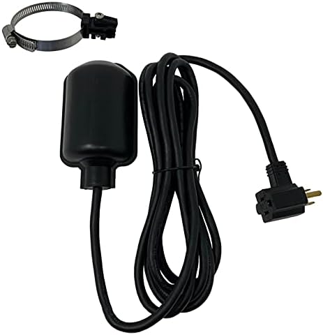 PumpSpy Sump Pump Tethered Float Switch, Universal Float Switch Replacement with Piggyback Plug for Sewage and Sump Pump, Superior Float Switch with Reliable Water Level Performance - 10 foot cord
