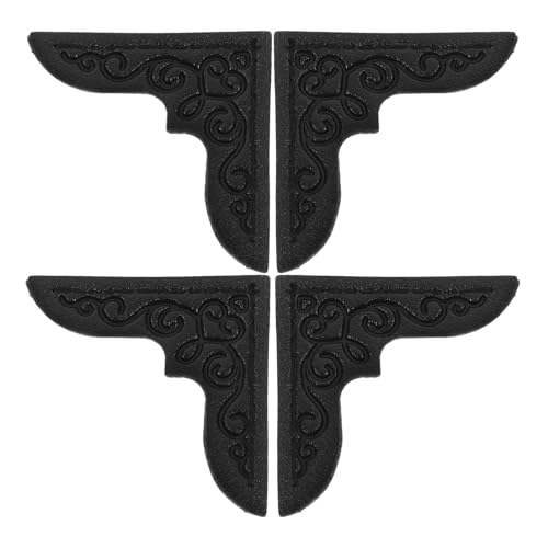 HOODANCOS 4pcs Pu Book Corners Protectors Decorative Book Edge Guards Corner Accessories