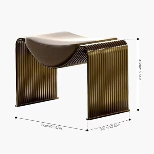 Taburete de tocador elegante y taburete de sofa refinado para sala de estar moderna 4