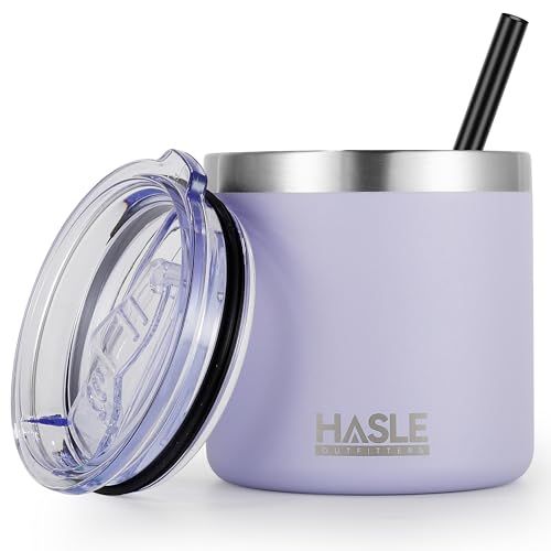HASLE OUTFITTERS 10oz Insulated Tumblers with Lid and Straw