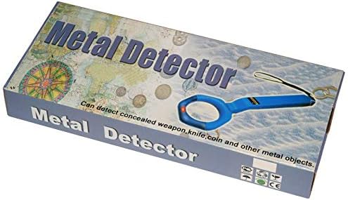 American Hawks Hand Held Metal Detector with Red LED and Audio Sound Alert | High Sensitivity Handheld Wand Security Inspection Scanner Detects Weapons, Knives Airport, Train Station, Federal Entrance