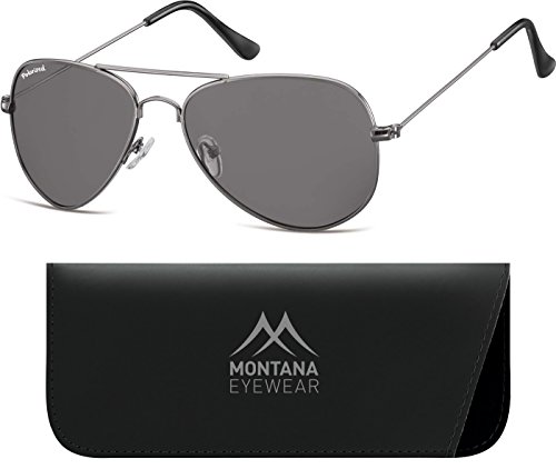 Image of Montana Unisex MP94 Sunglasses, Multicoloured (Gunmetal/Smoke Lenses), One Size
