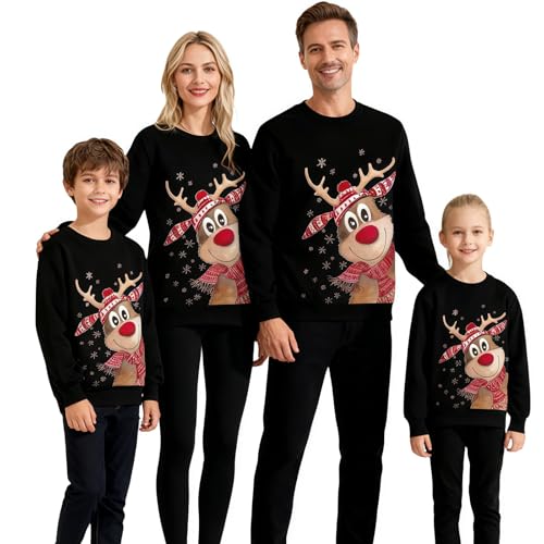 Rentier Pullover Familie 17 Weihnachtspullover Familie Set, Weihnachtspullover Kinder Ugly...