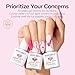 modelones Pink Gel Nail Polish Set,Hema-Free Light Pink White Hot Pink Gel Polish Kit Magenta Purple Shimmer LED 6 Colors 2026 Spring Easter Nail Art Gift Salon DIY Starter Kit