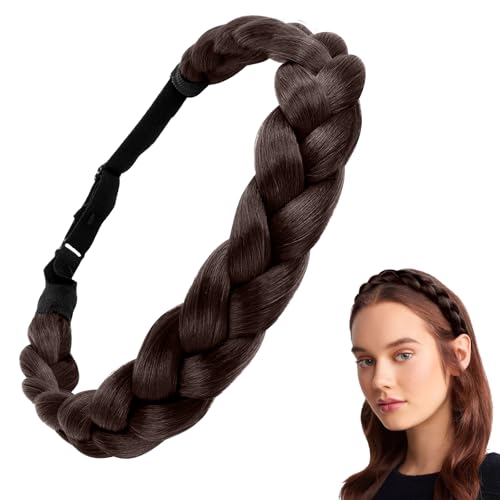 Fascia per Capelli Intrecciata, Cerchietto a Treccia per Capelli Donna, Treccia Ciocca di Capelli, Elegante Stile Retrò per Festival della Birra, Matrimoni, Feste, Viaggi