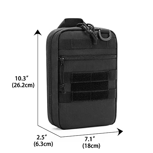 Dsleaf Tactical Pistol Magazine Storage Bag, Molle Mag Pouch Hold Up To 10X Most Single/Double Stack Magazines(Patent Pending) #TOP5