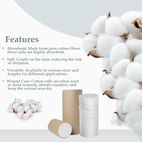 Image of THB 100gm,Pure Cotton Roll For Makeup Remover Cotton Pads For Face | Toner application |Ultra Soft |Cotton Facial Cleansing Wipes For Parlor and Baby Care