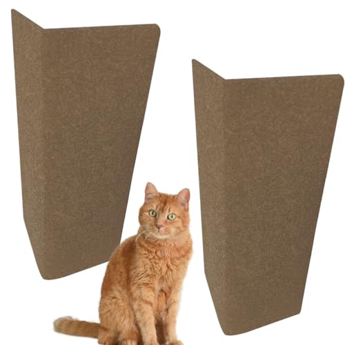 Kit 2 Protetores Arranhadores para Gatos - Canto Sofá e Cama Box - MDF Revestido de Carpete Agulhado