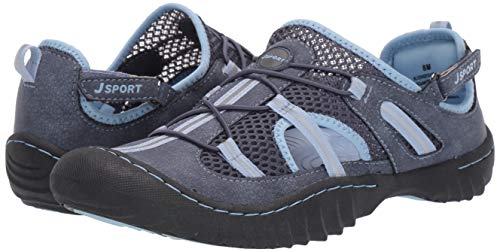 JSport by Jambu Women's Bleeker Fisherman Sandal, navy stone/blue, 6.5 M US