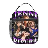 DOBNJKS Jenni Greatest Artist Rivera Insulated Lunch Bag Reusable Lunch Tote Bag Lunch Container Meal Holder with Side Pocket Lunch Zipper Cooler Bag for Office Easy To Clean Handbag