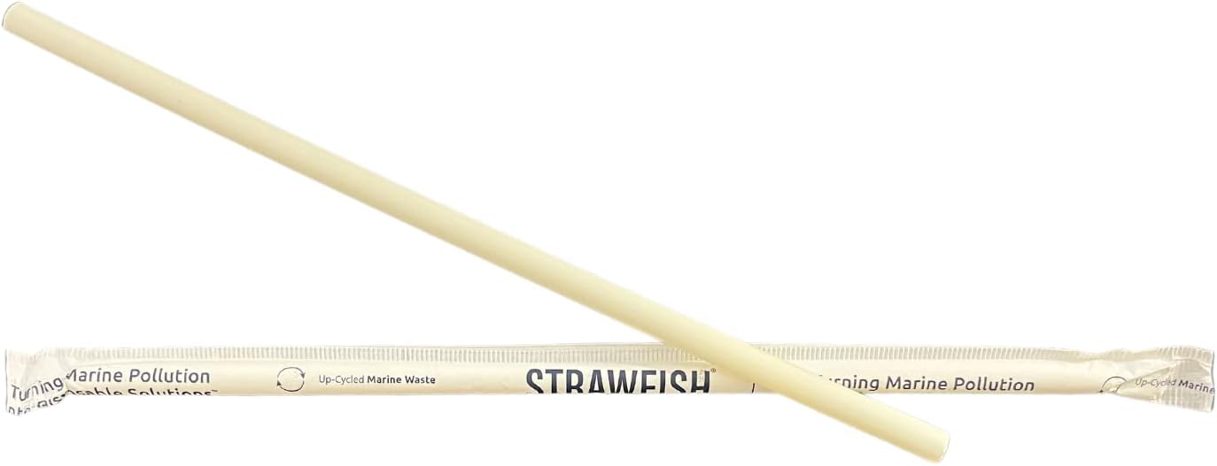 Standard 7.75" Drinking Straws - Wrapped, 100% biodegradable Case packed 5000ct. (Natural)
