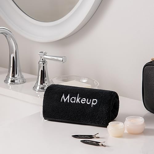 Arkwright Makeup Remover Cloths 6 Pack - Microfiber Coral Fleece Face Towels, Ultra Soft Reusable Washcloths, Gentle Facial Cleansing for Waterproof Makeup, 13 x 13, Black by Arkwright LLC - Image 3