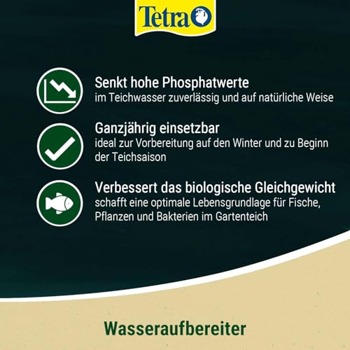Tetra Pond PhosphateMinus - Wasseraufbereiter zur Reduzierung des Algennährstoffs Phospat im Gartenteich, 250 ml