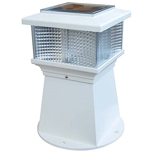 Dock Edge + Solar Piling Light, White