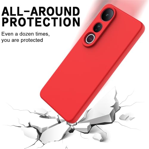 Image of Back Cover for Vivo V50 Lite 5G / V50 Lite 4G | Full Camera Protection | Premium Liquid Silicon Case | Flexible Bumper Case for Vivo V50 Lite 5G / V50 Lite 4G (Red)