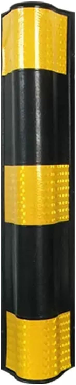 WDSOPK garage wall protector,wall corner protector, Parking Garages Arc Warehouse Rubber Column Reflective Garage Protection Wall Corner Guards,Yellow,5pcs,60cm