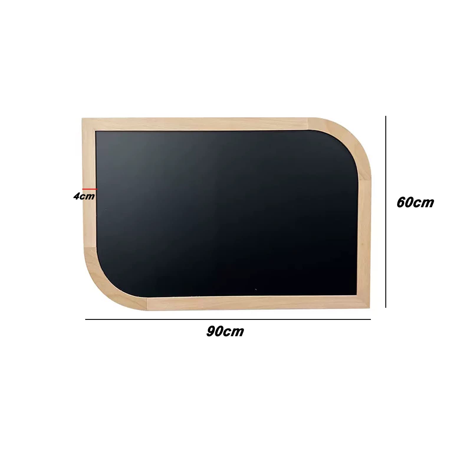 Letrero De Pizarra Montado En La Pared con Marco De Madera De Haya Curvada, 23.6 X 35.4 Pulgadas, para Decoración De La Cocina del Hogar, Bodas, Menús De Restaurantes