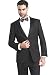 Giorgio Fiorelli Mens 2 Button Tuxedo Suit Modern Fit Black