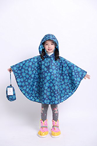Image of Freesmily Kids Cute Raincoat Waterproof Rain Poncho Jacket Coat for Girls Boys