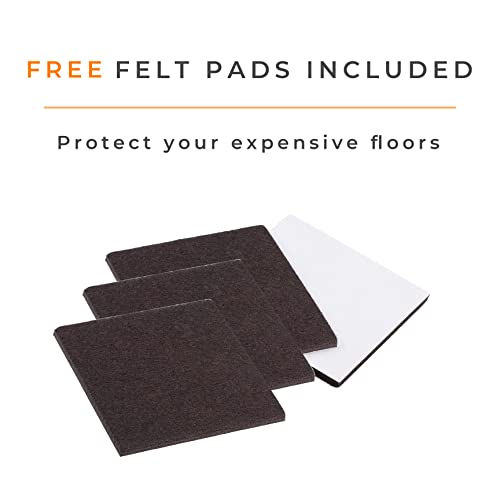 Almanor Goods Bed Risers Furniture Lifters Wood (Set Of 4), Heavy Duty Handmade Rustic Pine, Create Storage Space (Light) #TOP3