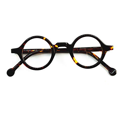 Image of Hand Made Small Vintage Round Eyeglass Frames Full Rim Acetate Glasses B002