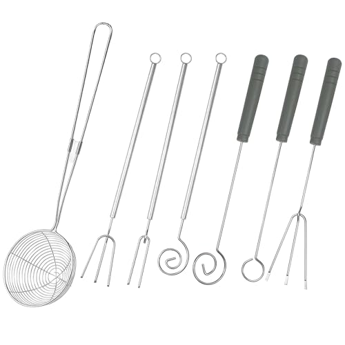 7Pcs Chocolate Dipping Tool Set, Candy Making Spoons Fork, 1 Slotted Spoon & 6 Fondue Forks...