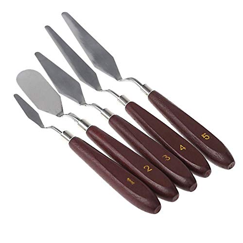 Qatalitic Set of 5 Painting Knives of Various Sizes & Shapes
