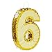 Juvale Gold Foil Number 6 Pinata - Shimmering Gold Centerpiece & Pinatas for Birthday Party - For 6th Birthday Decorations for Boys - 15.5x10.5x3 in
