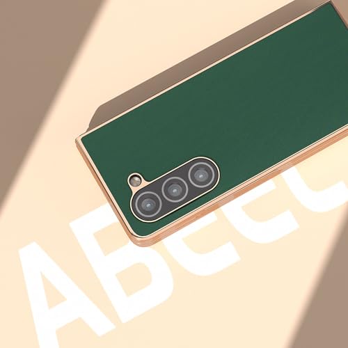 Coque Xiaomi Mix Fold 3 en cuir véritable étui chic rigide vert
