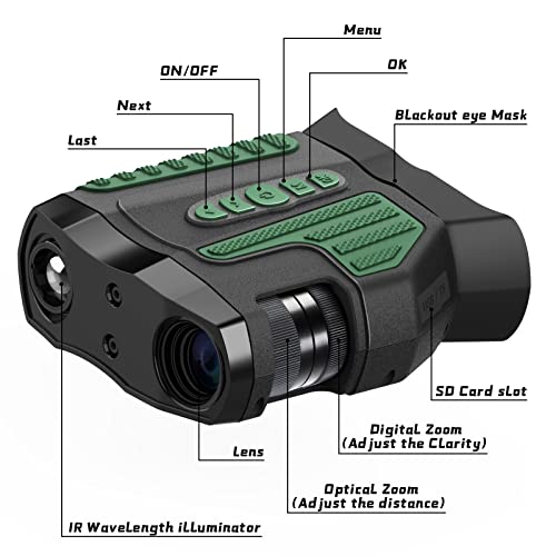 Night Vision Goggles, 1080P Full Hd 980Ft Viewing Range Night Vision Binoculars, 80X Magnification (Optical 10* And Digital 8*), True Ir Illuminator Binoculars For Adults Night Vision And Day #TOP7