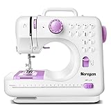 Moregem Sewing Machine Portable Electric Sewing Machine with 12 Built-in Stitches, 2 Speeds Double...