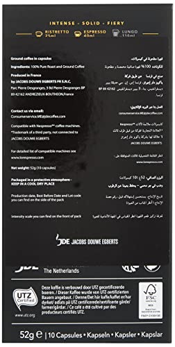 L'OR Espresso Forza Intensity 9, Nespresso Compatible Aluminium Coffee Capsules, 10 Capsules (Pack of 1)