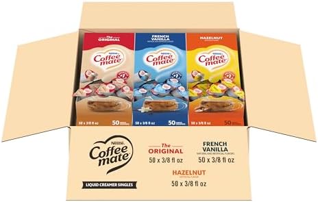 Coffee Mate Liquid Variety Pack (French Vanilla, Original and Hazelnut)