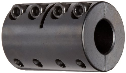 Ruland MSPX-25-25-F Two-Piece Clamping Rigid Coupling, Black Oxide Steel, Metric, 25mm Bore A Diameter, 25mm Bore B Diameter, 45mm OD, 75mm Length
