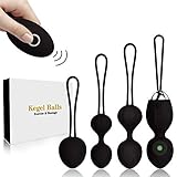 Kegel Exercise Weight Balls for Women 10 Vibration Modes Remote Controlled,100% Silicone Ben Wall Balls for Beginners Tightening for Bladder Control & Pelvic Floor Exercises (Rose Red）
